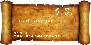 Izrael Diána névjegykártya